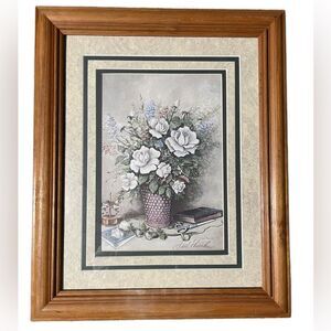 Limited Edition Fred Thrasher “Thinking of You,” Framed Signed Print 13.5”x16.5”